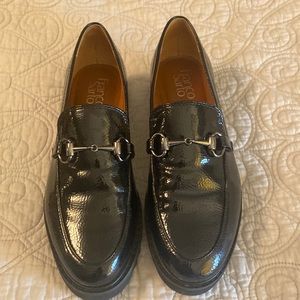 Franco Sarto black flat loafers